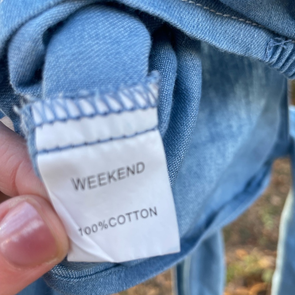 Weekend denim wrap top - Picture 4 of 7